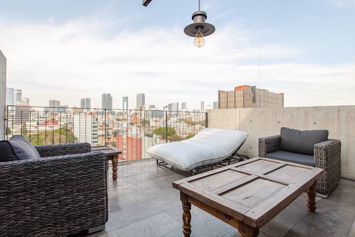 PH en Condesa con terraza privada