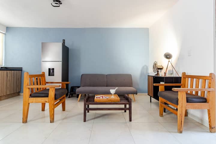 Loft Productividad & Descanso Wifi, Lavadora, Tv - Querétaro