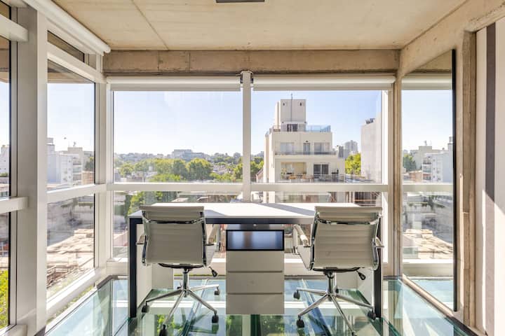 Workspace evidence from Exclusive Loft Palermo w/ 2 Pools, Gym, Security