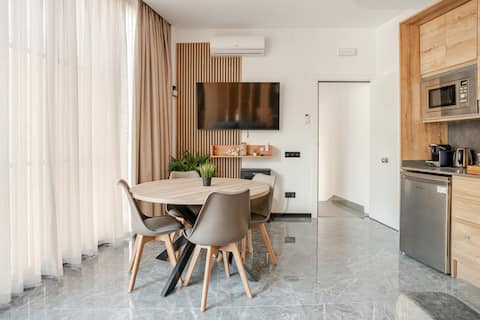 Modern minimalist sunny loft