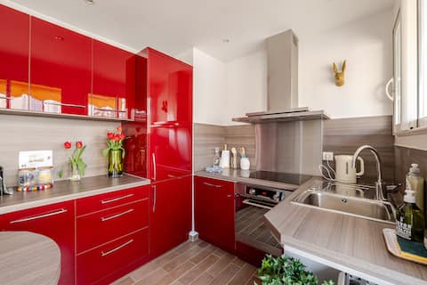 Airbnb performant: Beautiful studio, center of Cannes with terrace à Cannes