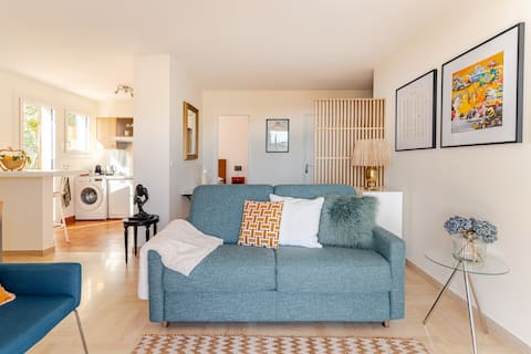 Top performing Airbnb: Bright apartment, Monaco sea view, air conditioning, parking in Beausoleil