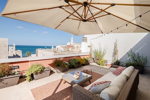 Luxury Sea View Palazzo • Rooftop Terrace 180°