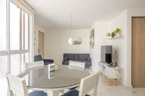 Top Airbnb: Walk to GNP & Metro | 2 Baths | Sleeps 6 in Iztacalco