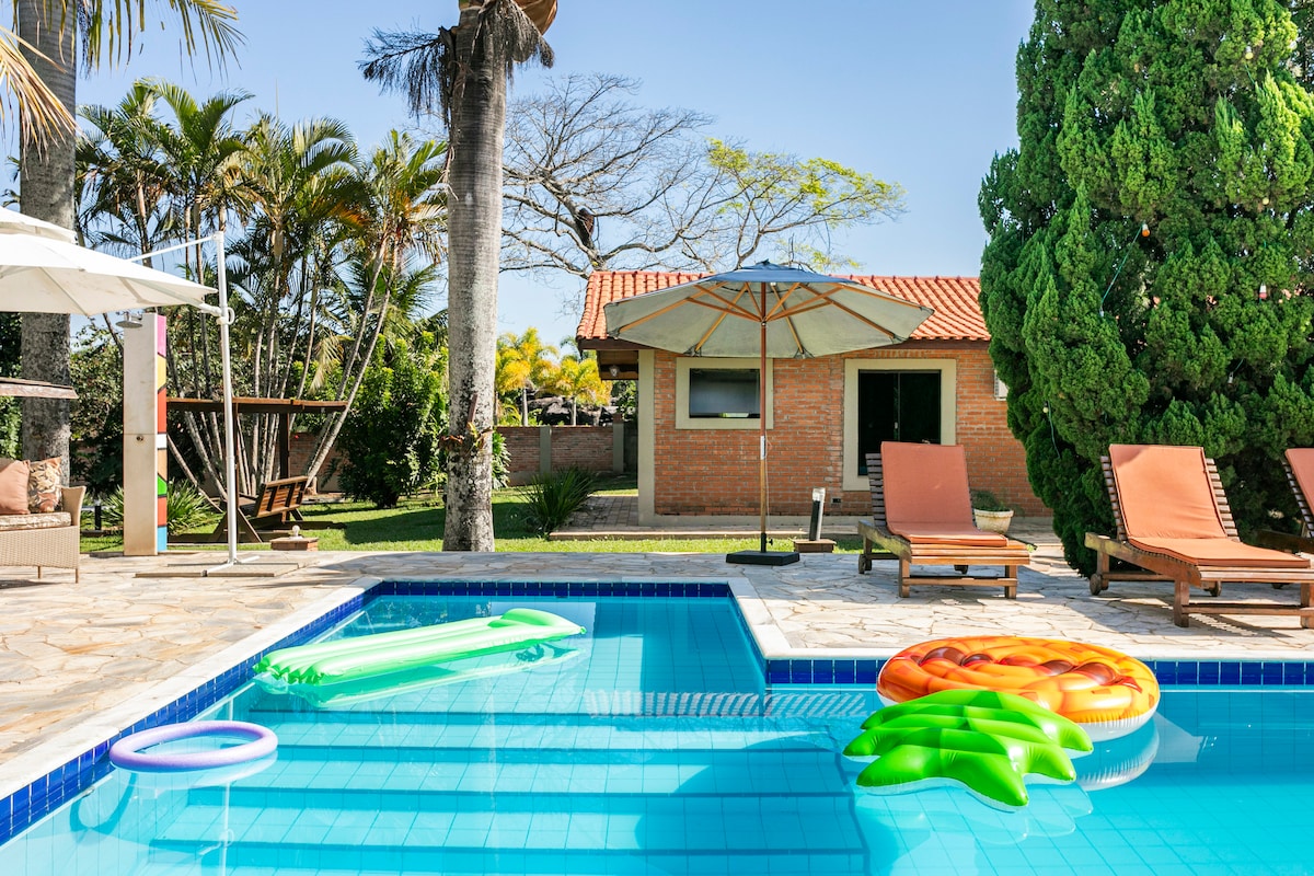 Piscina da Chácara em Boituva | Casa de Campo com Piscina Interior SP