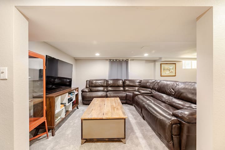 Need to spread out? No problem, as there is great hangout space in the basement!  