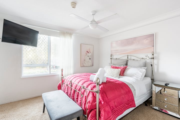 Master bedroom with a super comfortable bed and ensuite