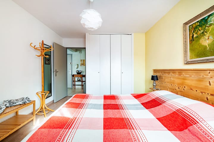 Cama de medio 200 cm/160 cm, armario de pared