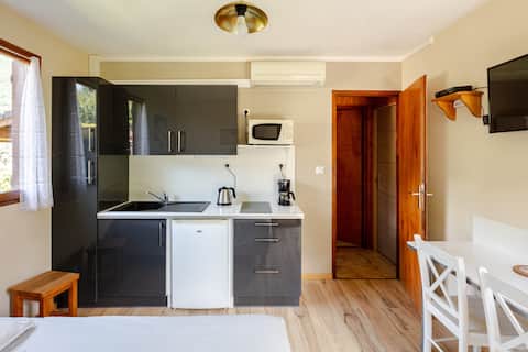 Popular Airbnb listing: Pleasant studio, close to La Léchere / ski resorts in Grand Aigueblanche