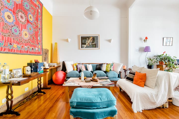 Habitación para 1 persona con balcón y baño privado en San Telmo