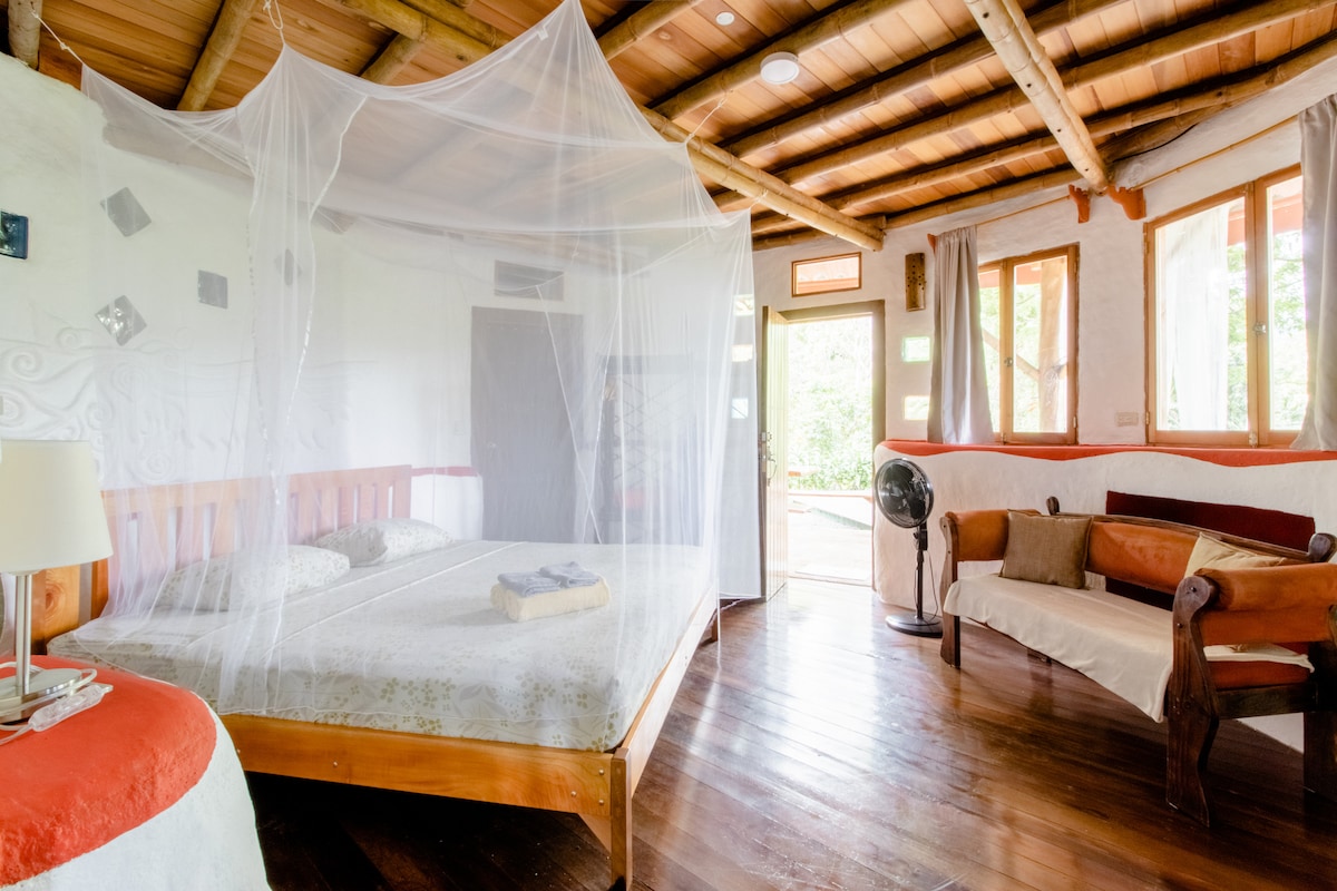 Room #6 with King-size bed and private entry