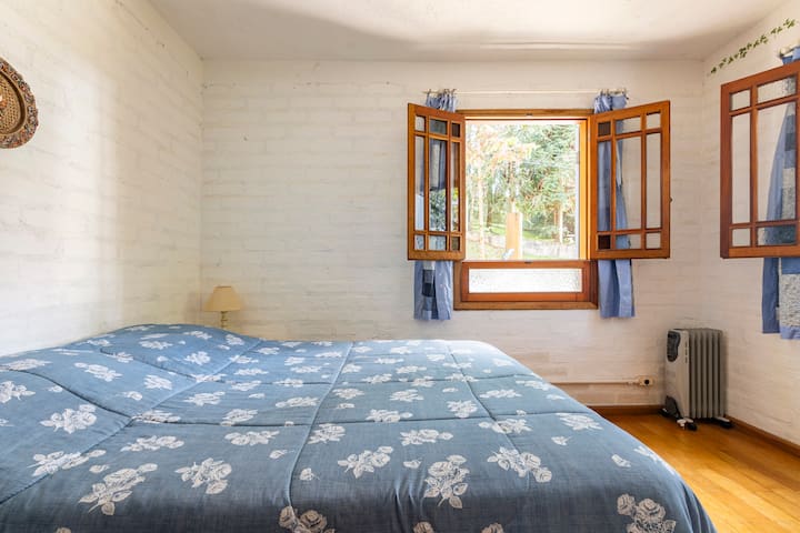 Bedroom 1, double bed, ground floor.