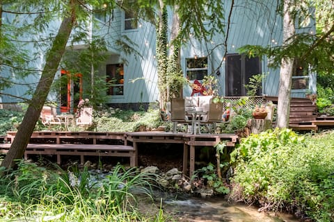 Hemlock Lodge on a Babbling Brook