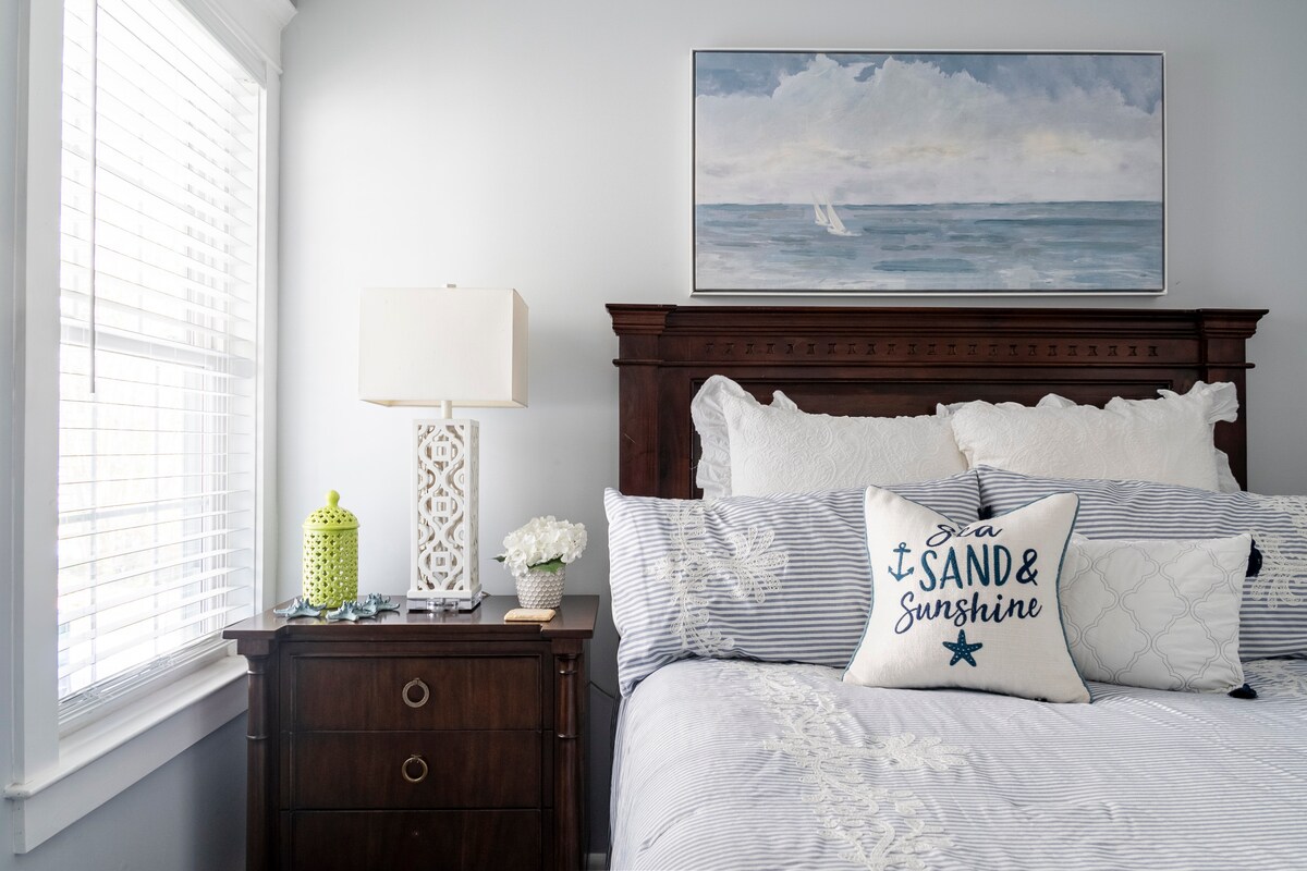 Bedroom 1's nautical theme is sure to get you ready for your stay in the Lowcountry!