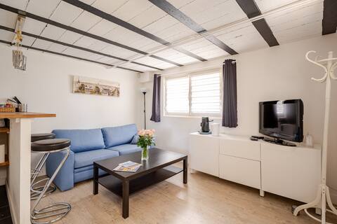 Charming two rooms on the garden floor