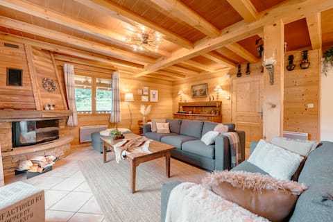 Chalet with beautiful views, sauna and hammam.