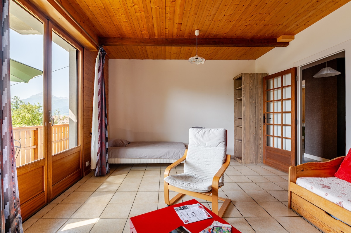 Beliebte Airbnb-Anzeige: Rental for 4 people facing Mont Blanc in Auvergne Rhône Alpes