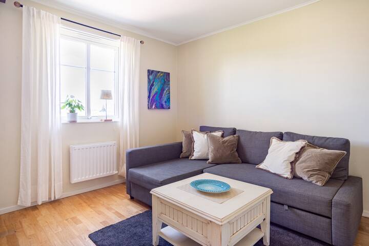 TV room with a sofa bed that is folded up will be 140 cm.