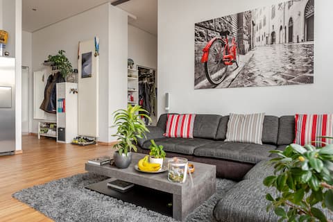 Quiet private room in modern penthouse apartment