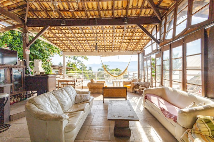 Vila Panorâmica Mar- Chalé Com Deck E Mezzanino - Ilhabela