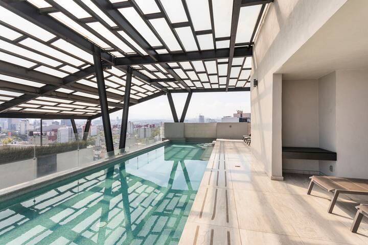 Modern with large private terrace & rooftop pool gallery image 2