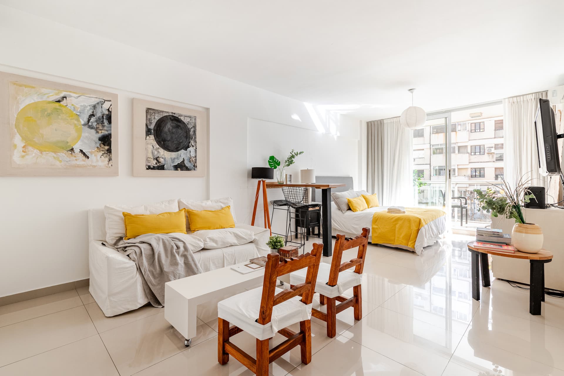 Apartamento reformado de 1 quarto em Recoleta com piscina e lavanderia