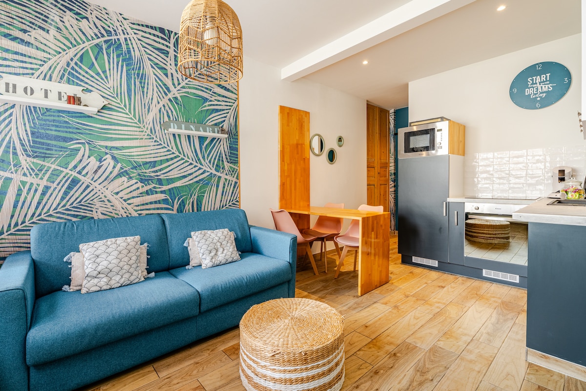 Airbnb performant: Hyper-central apartment, 300 m from the Plage de l'Ecluse à Dinard