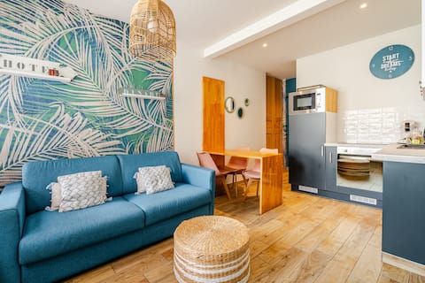 Airbnb performant: Hyper-central apartment, 300 m from the Plage de l'Ecluse à Dinard