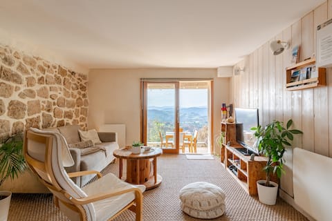 Exceptional view of the Ardèche mountains