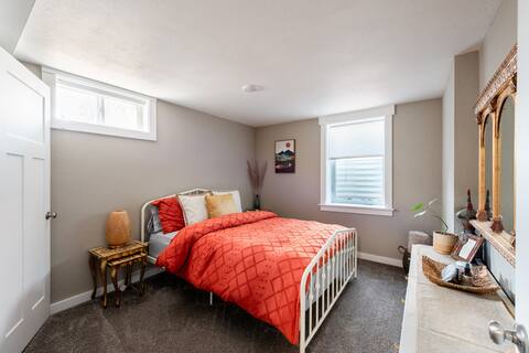Private daylight basement with frills