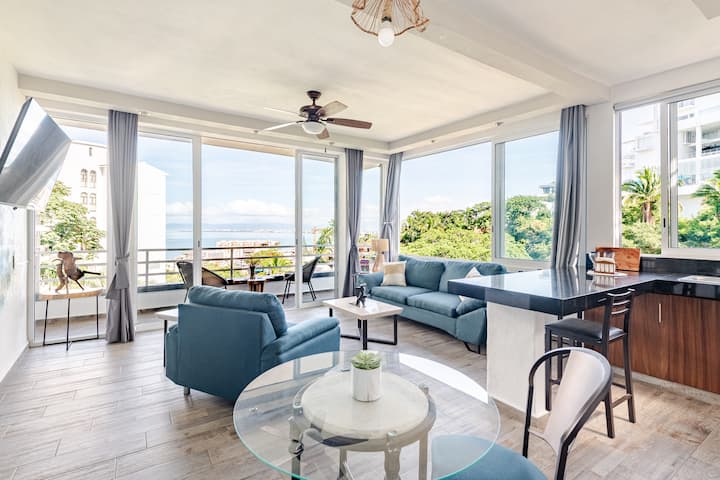 *Ocean-view• Parking•old Town•faswi-fi•small Pool - Puerto Vallarta