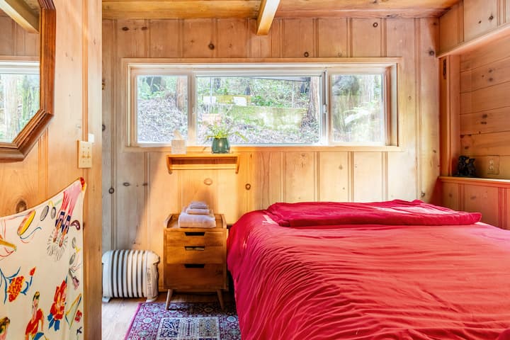 Bedroom with hillside view