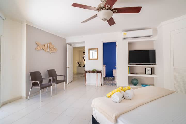 Master Alcoba s kupaonicom, bračnim krevetom (160x200), klima-uređajem i stropnim ventilatorom