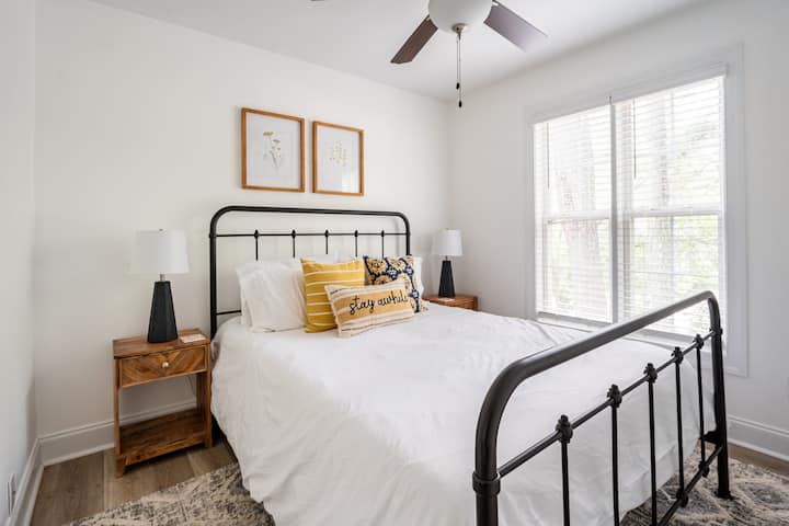 Bedroom 2 has a queen bed