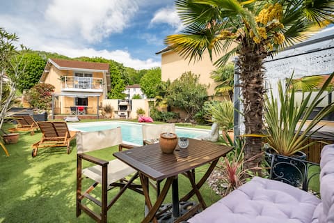 Charming townhouse with pool.
