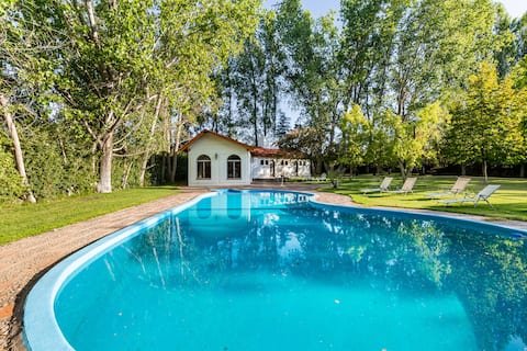 Chacras de Coria center garden barbecue area pool