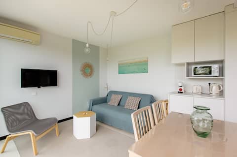 Annonce Airbnb populaire: Chez Alice, Pretty 2nd-floor bright beachfront apartment à Palavas Les Flots