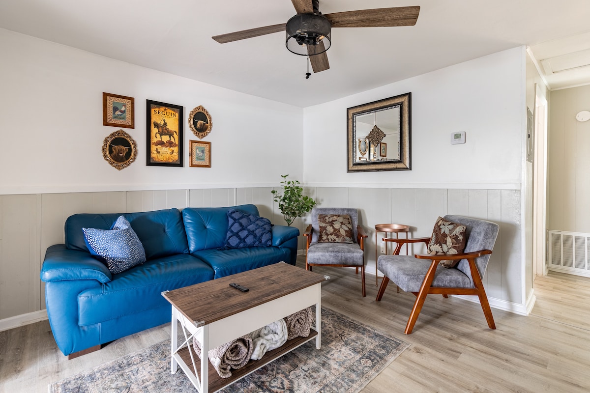 Successful Airbnb property: Very Private, 100% Fenced-in Restored Farmhhouse in Seguin