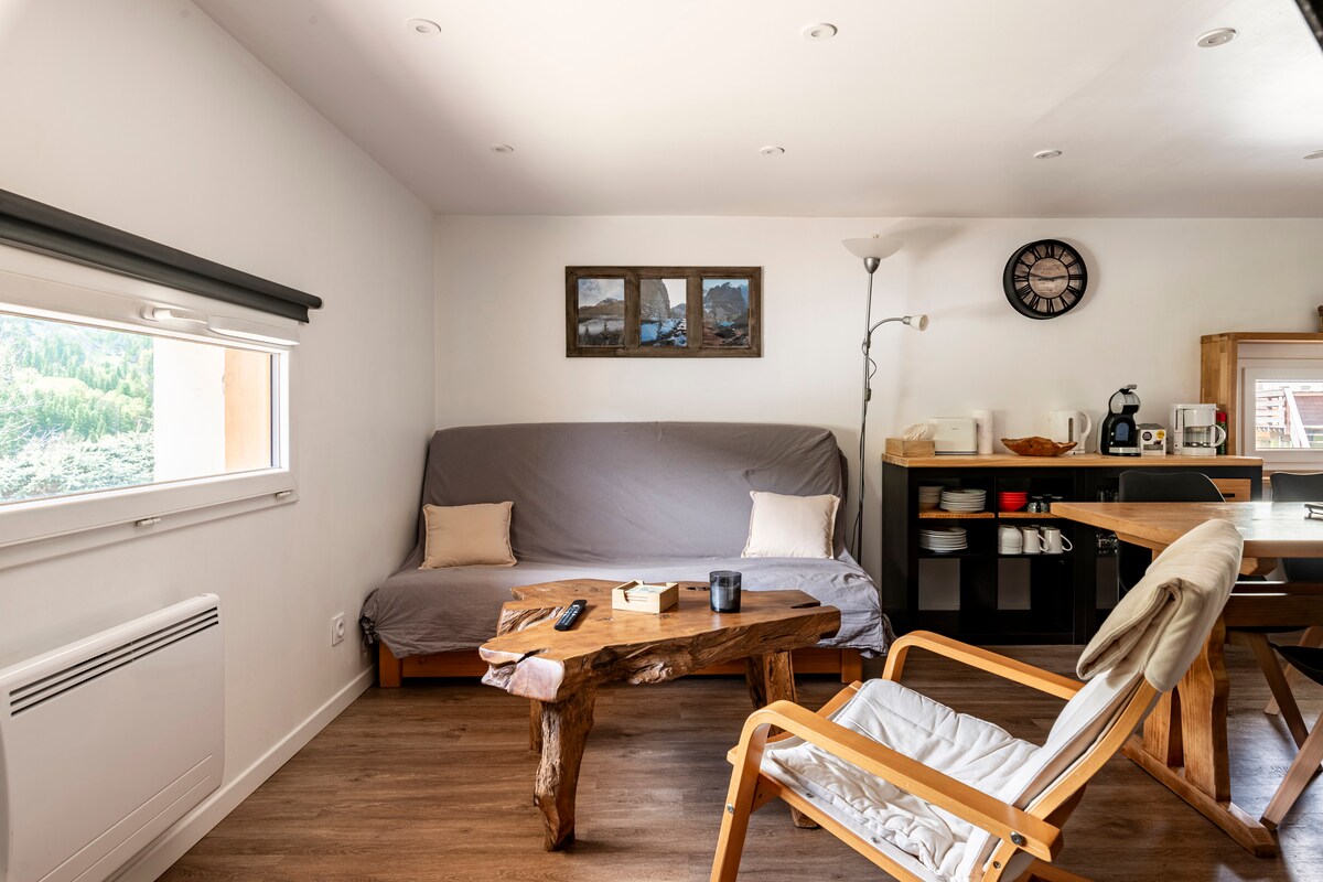 Top Airbnb: Cozy 2-room at the foot of the Granon road à Saint Chaffrey