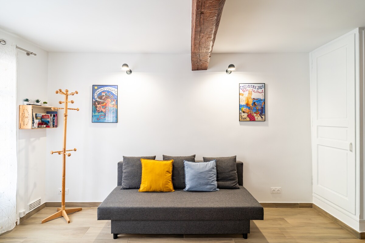 Annonce Airbnb populaire: Studio on Rue Pasteur, 50 m from the beach à Collioure