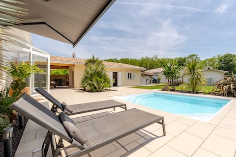 Nice new studio with private heated pool