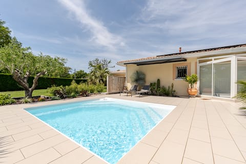 Nice new studio with private heated pool