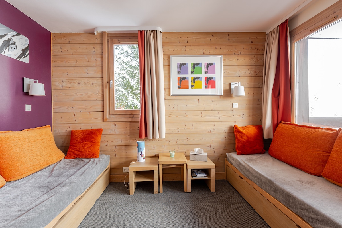Top Airbnb: Plagne 1800 – Apartment 4/5 people – 1 bedroom in La Plagne Tarentaise