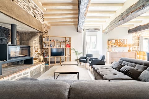 Typical Breton equestrian cottage