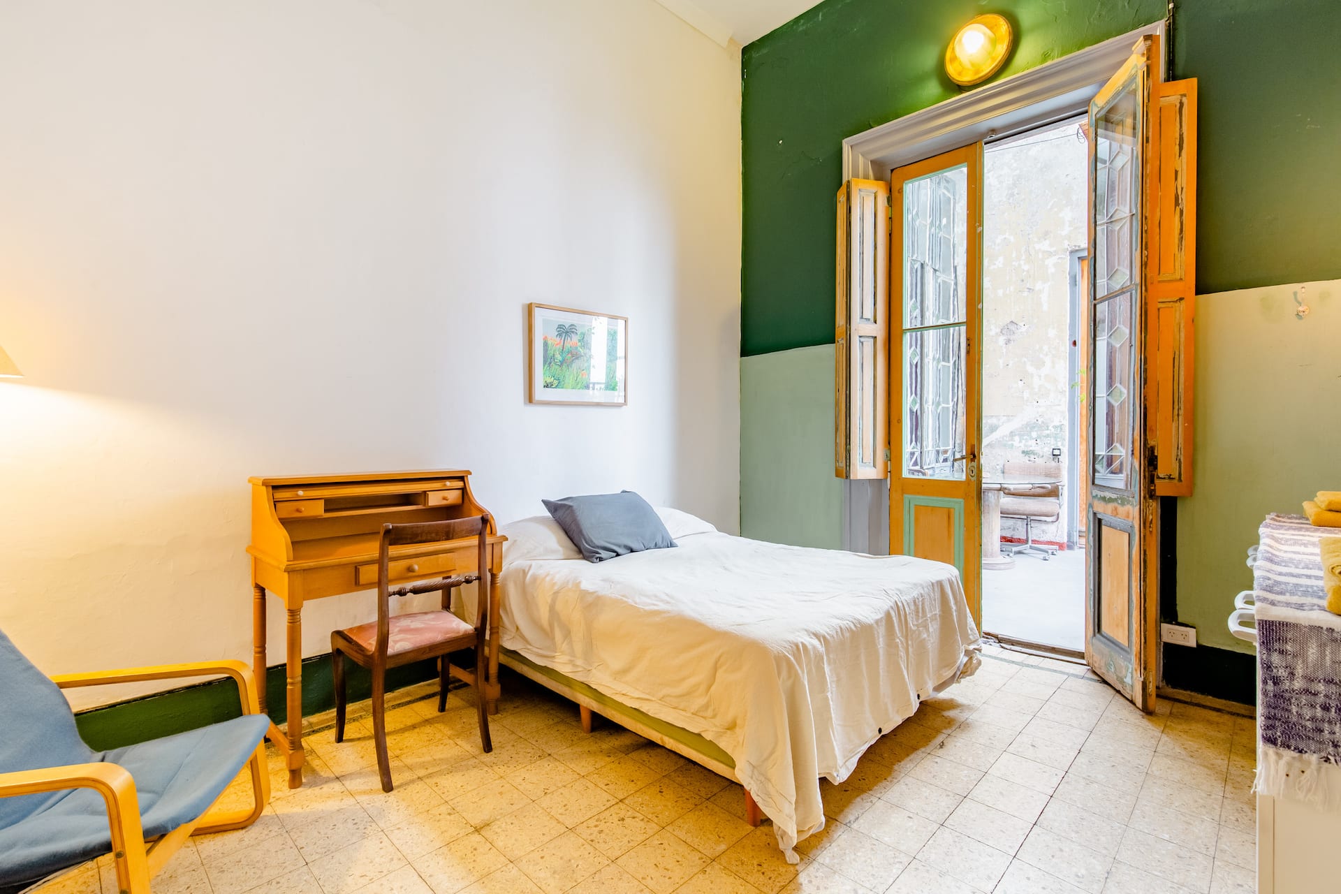 Habitación privada con baño y patio en San Telmo