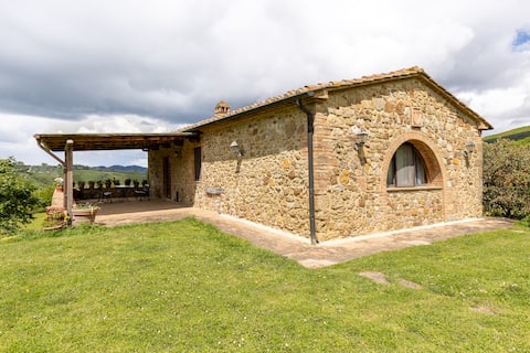 Panoramic cottage with veranda&pool