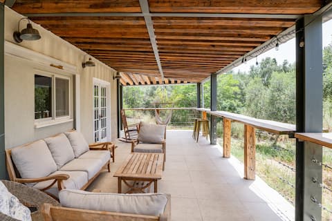 Farm cottage nestled in olive grove and vineyard