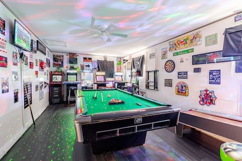 Arcade + Pool Table + Roulette + Hidden Duplex