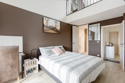 Duplex room with pool and jacuzzi access