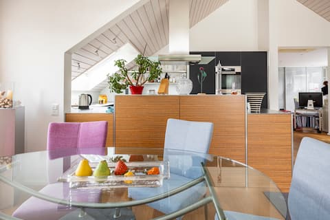 Bedroom for woman in the suburb of Zurich